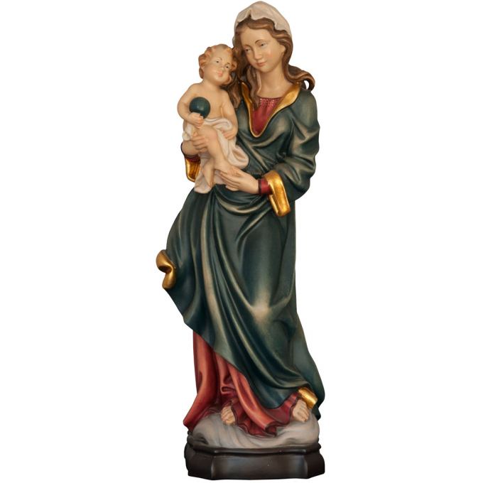 Panna Mária a Ježiško - baroková Drevená socha