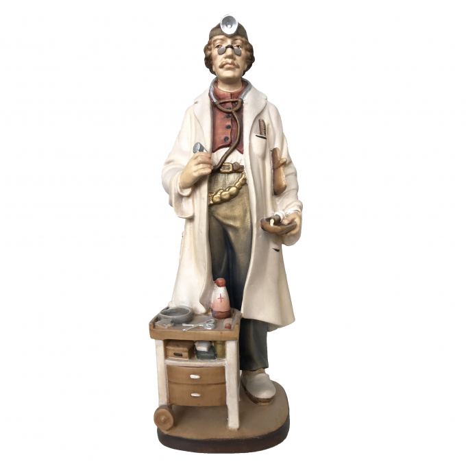 Lekár drevená soška
