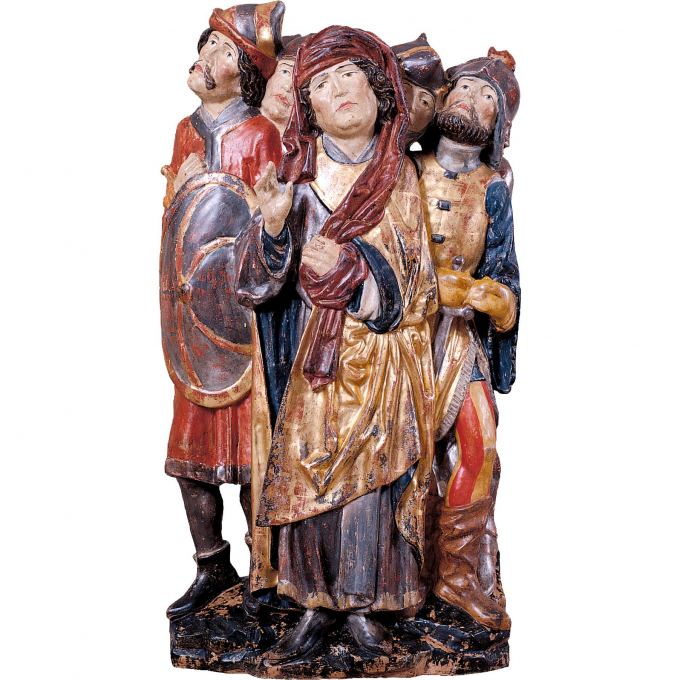 Drevený reliéf Skupina vojakov