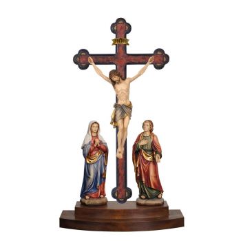 Barokový kríž na podstavci Ukrížovanie  - Siena