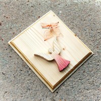 Angel with Butterfly Wooden Picture