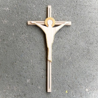 Large Modern Wooden Wall Cross