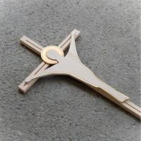 Large Modern Wooden Wall Cross