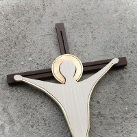 Modern Dark Wooden Wall Cross