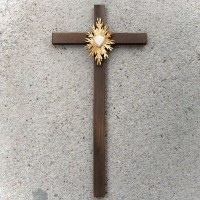 Wooden Wall Cross with Heart