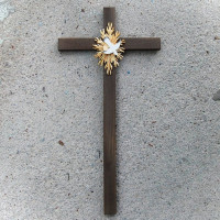Large Wooden Wall Cross with Dove