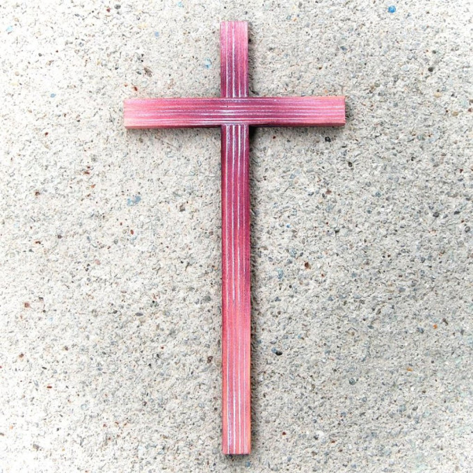 Wooden Wall Cross various colours