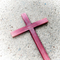 Wooden Wall Cross various colours