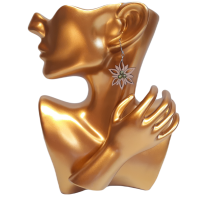 Drevené náušnice Kvet