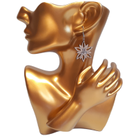 Drevené náušnice Kvet