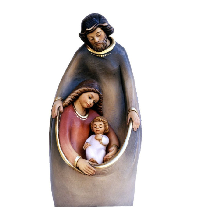 Wooden Holy Family Christmas Crib