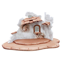 Drevený domec so svetlom pre Betlehem