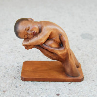 Newborn Baby Woodcarving