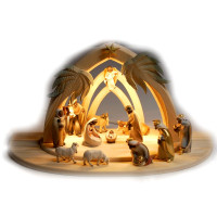 Africký vianočný betlehem so svetlom