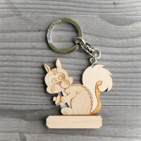 Drevený prívesok na kľúče Zvieratko