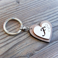 Wooden Alphabet Keyrings