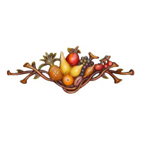 Drevená ozdoba nad dvere - ovocie