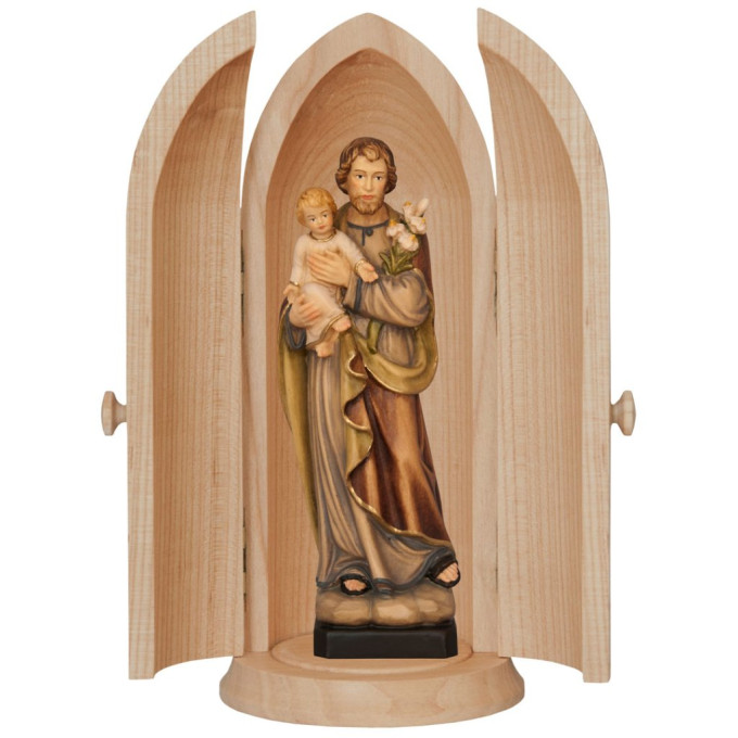 Saint Joseph with child in Niche