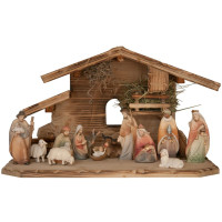 Morning Star Nativity Set - Tyrolean Stable and 13 figurines