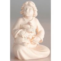 Sitting girl with rabbit - Morning Star