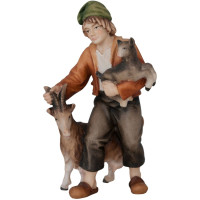 Pastier kôz s dieťaťom a kozou - Ľudový