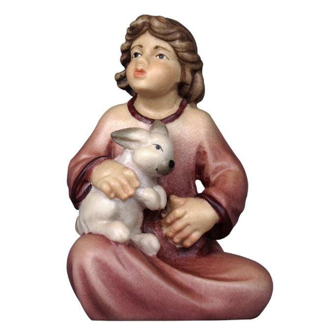 Girl sitting with rabbit - Folk