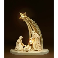 Nativity crib with Holy family and Comet