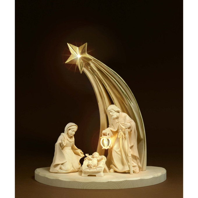 Nativity crib with Holy family and Comet