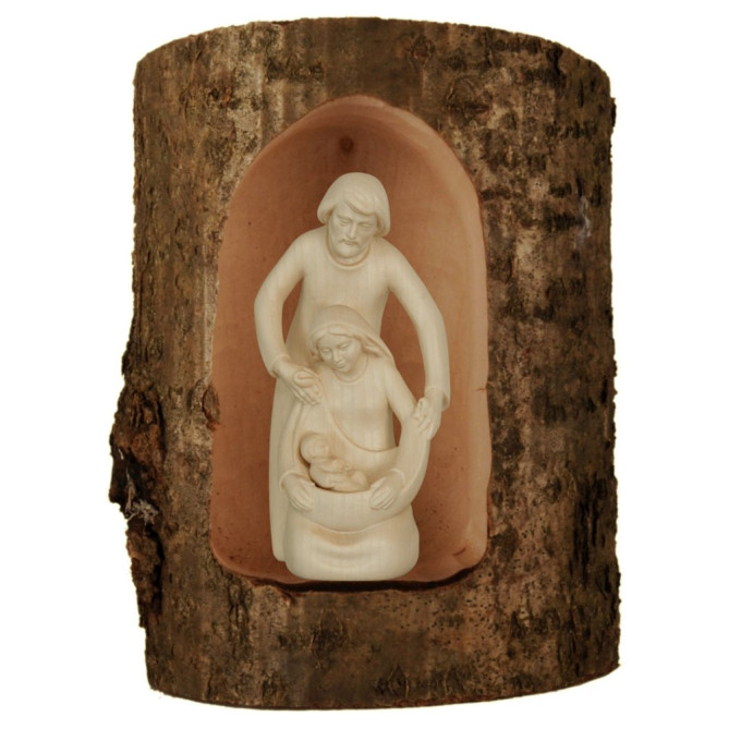 Family of peace in tree trunk