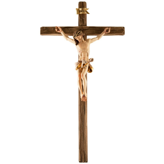 Baroque Crucifix with straight cross
