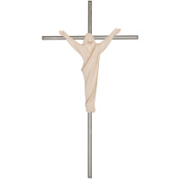 Risen Christ on stainless steel cross