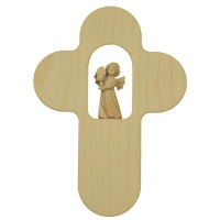 Childrens Crucifix with Angel and Host 5 cm