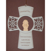 Cross with Guardian angel and prayer