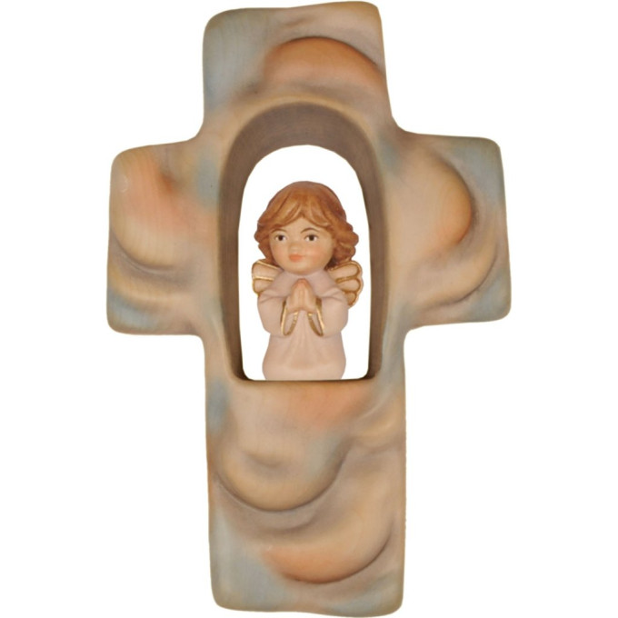 Cross with clouds and angel