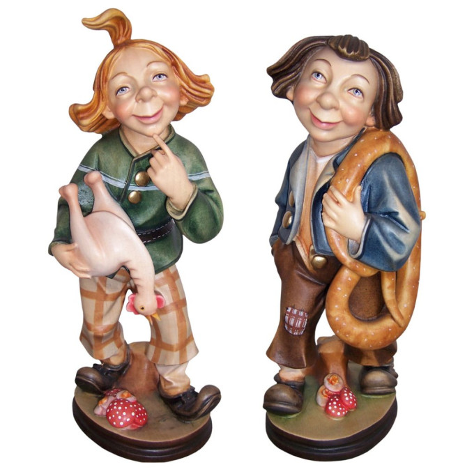 Max a Moritz drevorezba