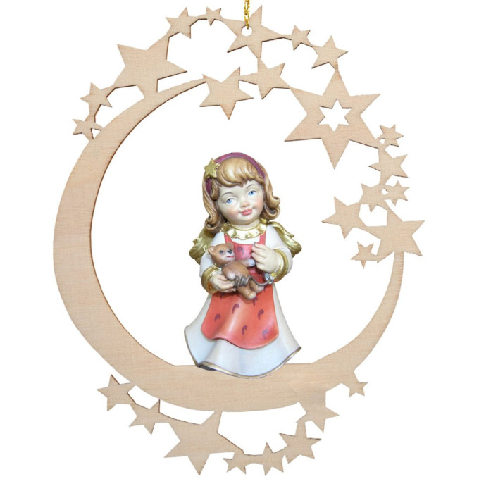 Moon with angel and teddy