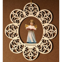 Ornament s anjelom a knihou