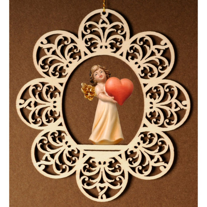 Ornament with angel and heart