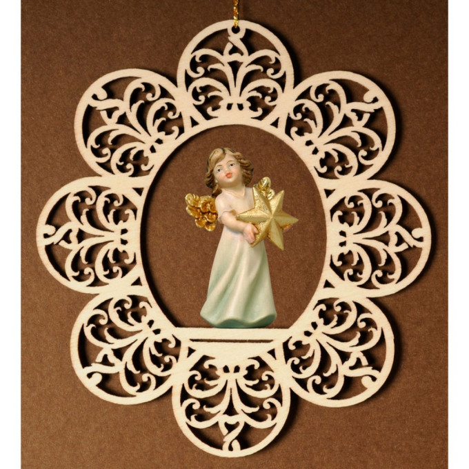 Ornament s anjelom a hviezdou