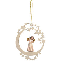 Mesiac s anjelom a sviečkou