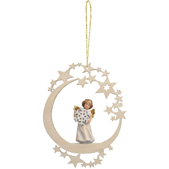 Mesiac s anjelom a vločkou