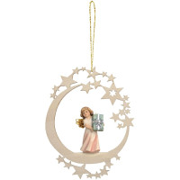 Mesiac s anjelom a darčekom