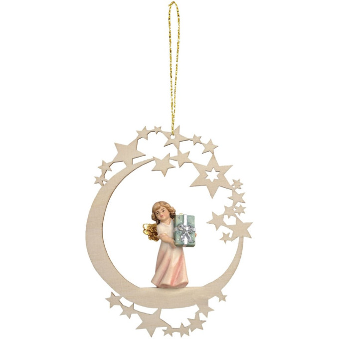 Mesiac s anjelom a darčekom