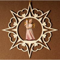 Heart star with angel candle