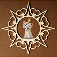 Heart star with angel snowflake