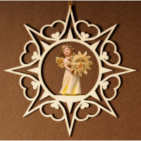 Heart star with angel sun