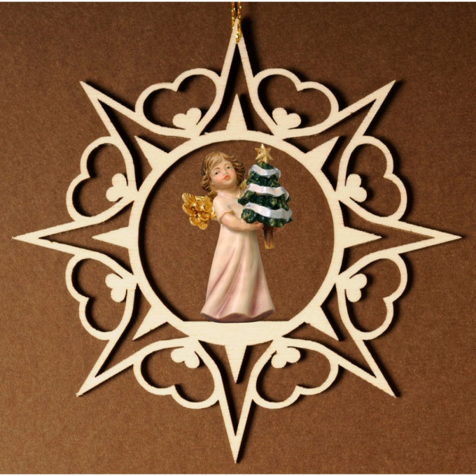Heart star with angel fir tree