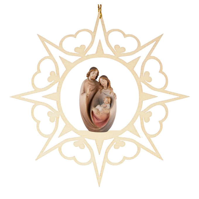 Srdcová hviezda so Svätou rodinou