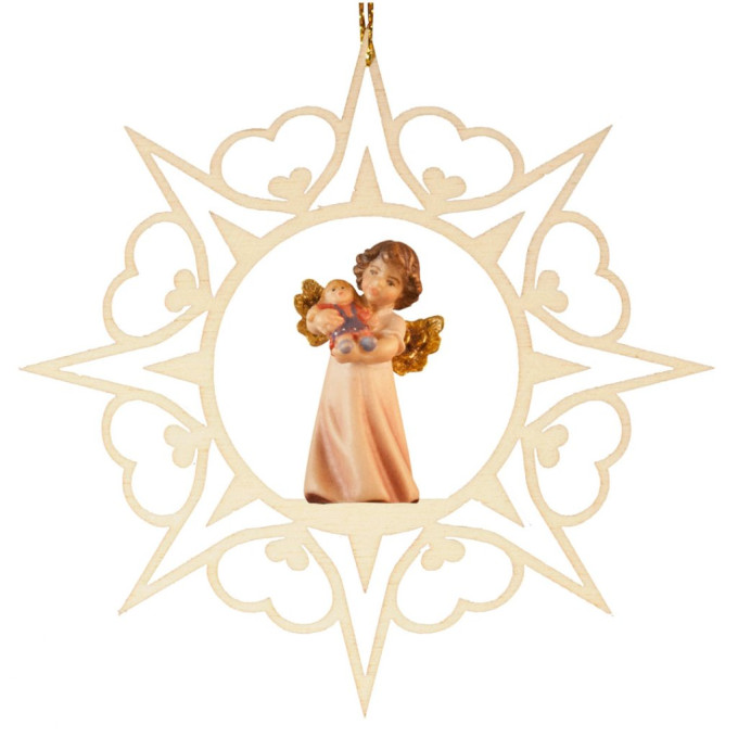 Srdcová hviezda s anjelom a bábikou