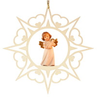 Srdcová hviezda s anjelom a holubicou